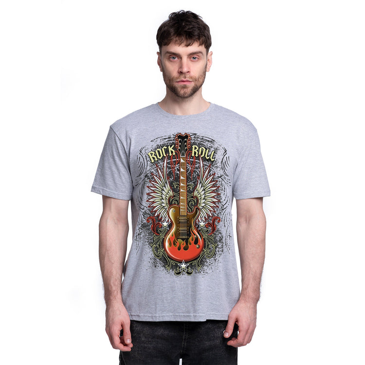 Rock’n’Roll Guitar T-Shirt. Telecaster with wings. Classic Rock Style, Retro Band Shirt for Rock Lovers, Guitarists & Music Enthusiasts.