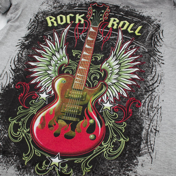Rock’n’Roll Guitar T-Shirt. Telecaster with wings. Classic Rock Style, Retro Band Shirt for Rock Lovers, Guitarists & Music Enthusiasts.